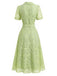 [Prévente] Robe Chemise Chartreuse Dentelle Ceinturée Col Revers avec Poches Années 1940 4