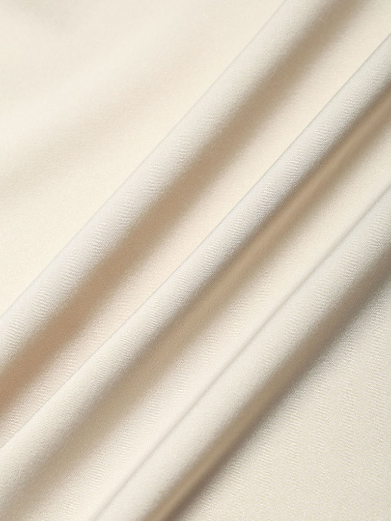 [Prévente] 2PCS Beige Off‑Shoulder Dentelle Volant Top et Asymétrique Jupe Années 1970