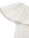 [Prévente] Robe Brodé Floral Stripe Convertible Volant Col Années 1930