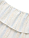 [Prévente] Robe Brodé Floral Stripe Convertible Volant Col Années 1930