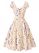 [Prévente] Robe Beige Encolure Cœur Wildflower Nœud Années 1950 3
