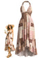 [Prévente] Robe multicolore bohème dos nu motifs floraux et patchwork années 50