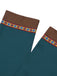 Robe Sarcelle Medieval Renaissance Patterned Trim Ceinturé Années 1970