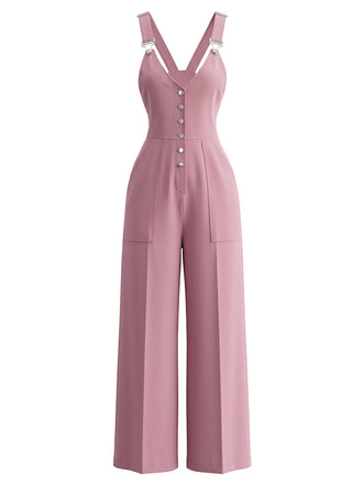 1940s V Neck Vintage Classic Jumpsuit 5