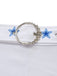 3PCS Bleu et Blanc Star Imprimé Cheerleader Top et Shorts et Vest