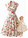 [Prévente] Robe Évasée Blanche Cerises Col Cœur Années 1950
