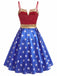 [Prévente] Robe Wonder Woman Étoile Imprimé Évasé Fête Années 1950 4