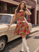 [Prévente] Robe Bohème Floral Contrasté Col Mod Années 1960 2
