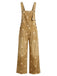 Salopette noire à Jambes Larges Florale Denim Années 1940