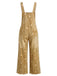 Salopette noire à Jambes Larges Florale Denim Années 1940