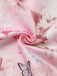 Robe Florale à Col V avec Nœud aux Épaules Rose Années 1940