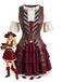 Ensemble costume de pirate somalien à corset et volants étagés années 1980