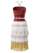 Ensemble costume tribal rouge foncé à franges inspiré de Moana années 1970