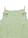 Combinaison vert à bretelles fines, nœud, jacquard et jambes larges Années 1950