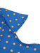 Robe à Pois Manches Courtes Revers Ceinturé Années 1950
