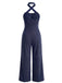 Combinaison Corduroy Croix Halter Col Jambes Larges Années 1950