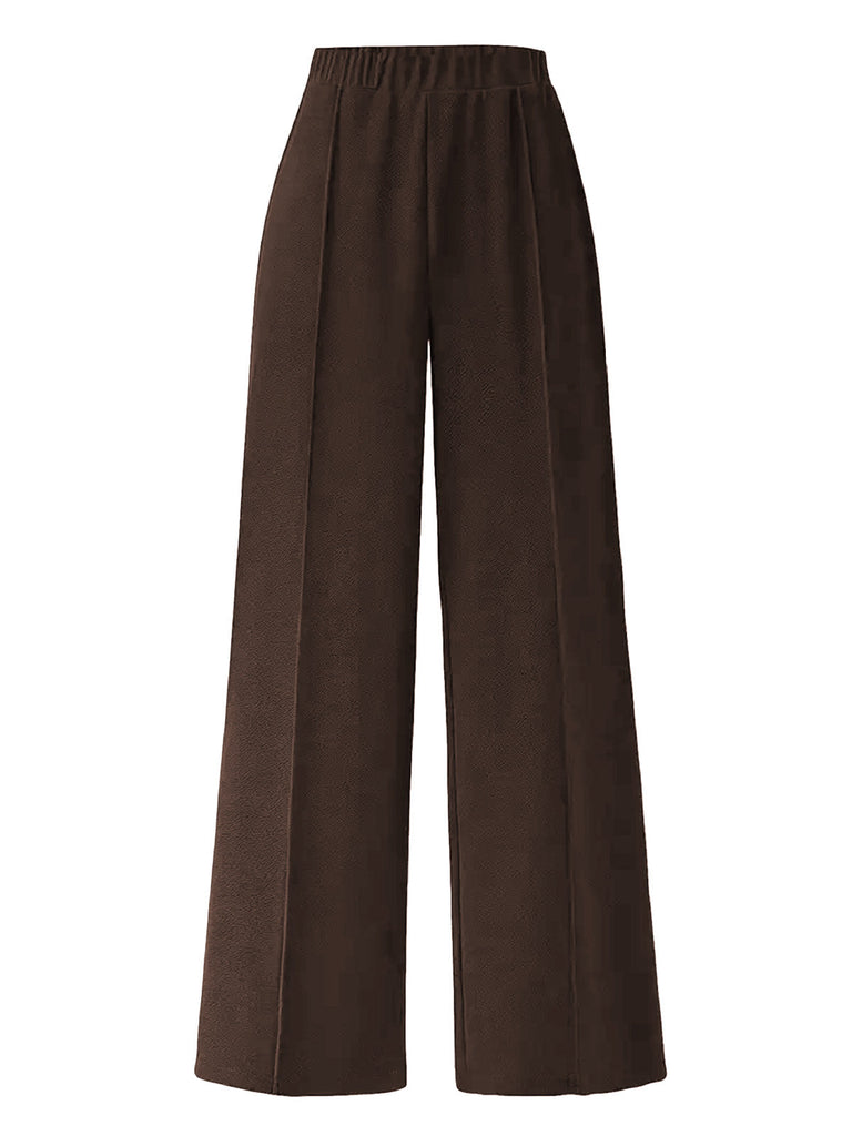 Ensemble deux pièces à rayures contrastées, haut manches longues et pantalon années 1960 - 6