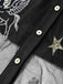 [Prévente] Robe Noir Doré Revers Celestial Imprimé Filet Années 1980