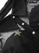 [Prévente] Robe Noir Doré Revers Celestial Imprimé Filet Années 1980