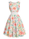 [Prévente] Robe Midi Chartreuse Dentelle Florale Sans Manches Années 1960 2