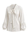 [Prévente] Blouse blanche en dentelle à col lavallière et manches lanternes Années 1970