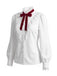 [Prévente] Ensemble 2PCS blouse blanche en dentelle à col volanté et jupe marron plissée à carreaux années 1940