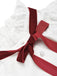 [Prévente] Blouse blanche en dentelle à col volanté et manches lanternes années 1940
