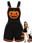 [Prévente] Salopette noir Halloween à citrouilles et poches Années 1960