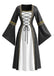 Robe longue de déguisement d’Halloween à liens style cour médiévale Années 1980 - 1