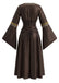 Robe longue de déguisement d’Halloween à liens style cour médiévale Années 1980 - 4