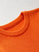 Pull orange en maille à col rond et imprimé lettres années 1940