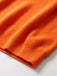 Pull orange en maille à col rond et imprimé lettres années 1940