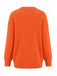 Pull orange en maille à col rond et imprimé lettres années 1940