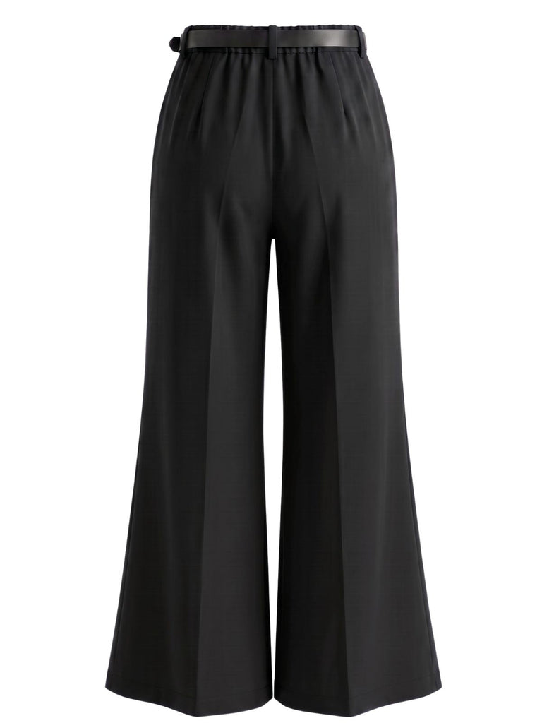Pantalon taille haute à ceinture et jambes larges années 1960 - 6