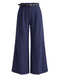 Pantalon taille haute à ceinture et jambes larges années 1960 - 1