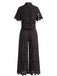 2PCS Chemise Dentelle Ajourée & Pantalon Jambes Larges Années 1940 9