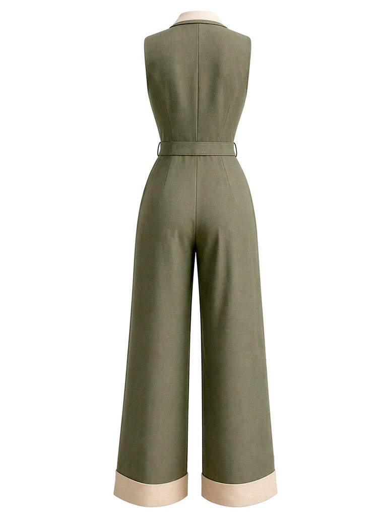 [Prévente] Combinaison Sans Manches Revers Jambes Larges Boutonné Années 1930