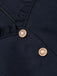 [Prévente] Robe crayon bleu foncé à col volanté et basque blazer années 1950