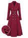[Prévente] Manteau croisé ceinturé rouge vin années 1930