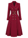 [Prévente] Manteau lie-de-vin croisé et ceinturé années 1930