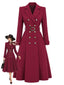 [Prévente] Manteau croisé ceinturé rouge vin années 1930