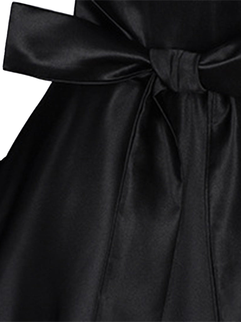 Robe longue noire médiévale à capuche pour cosplay de sorcière années 1970