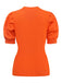 Pull orange en maille à visage de citrouille d’Halloween années 1970