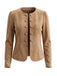 Blazer en daim croisé à manches longues années 1980