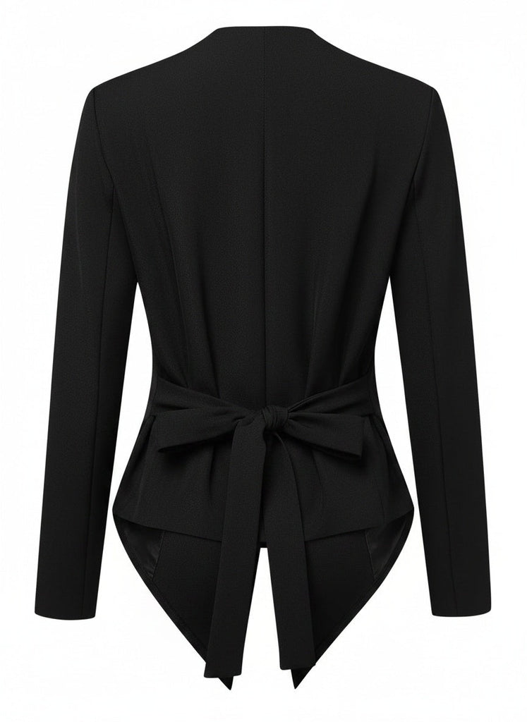Veste blazer cintrée à boutons et revers tailleur années 1950 - 8
