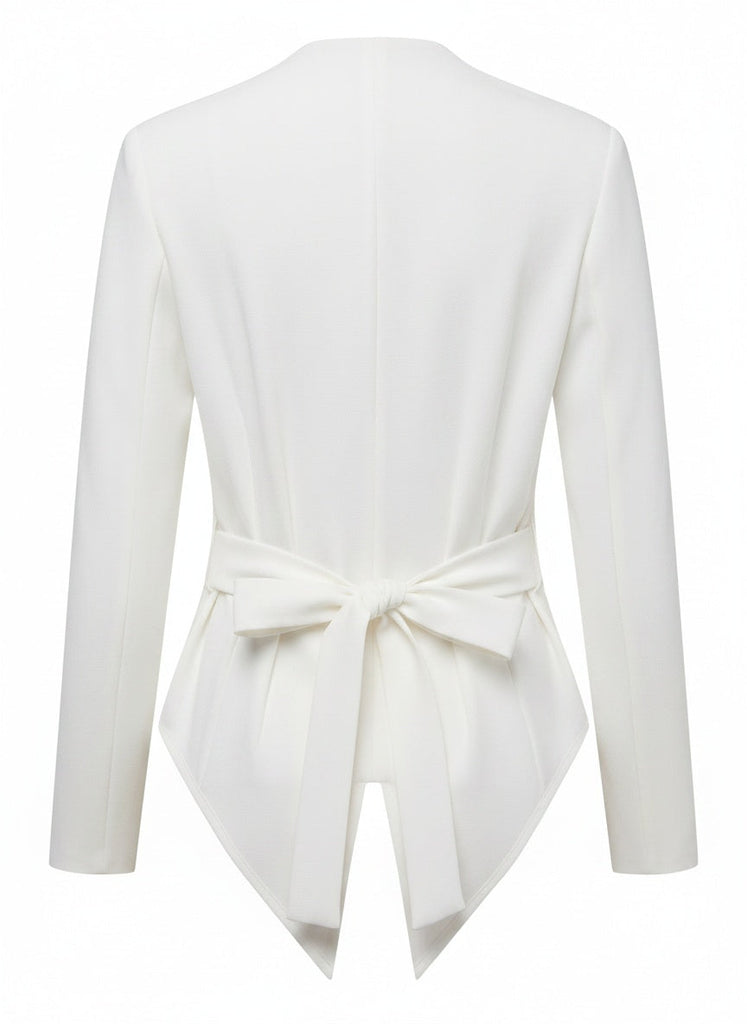 Veste blazer cintrée à boutons et revers tailleur années 1950 - 10