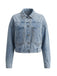 Veste Bleu Clair Studded Poche Denim Jacket Années 1970