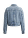 Veste Bleu Clair Studded Poche Denim Jacket Années 1970
