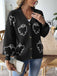 Cardigan d’Halloween en maille boutonnée à motif fantômes années 1970