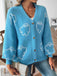Cardigan d’Halloween en maille boutonnée à motif fantômes années 1970
